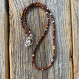 Mookaite Necklace, Beaded Choker, Layering Boho Jewelry