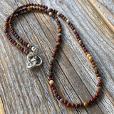 Mookaite Necklace, Beaded Choker, Layering Boho Jewelry