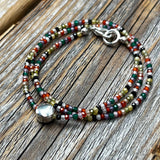 Rainbow Gemstone Choker – Zircon Beaded Boho Layered Necklace, Dainty Handmade Jewelry, Unique Pretty Necklace for Women
