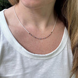 Rainbow Zircon Beaded Necklace – 10K Gold Clasp Minimalist Jewelry