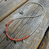 Rare Pink Coral Necklace – Sterling Silver Dangles, Handmade Jewelry