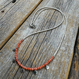 Rare Pink Coral Necklace – Sterling Silver Dangles, Handmade Jewelry