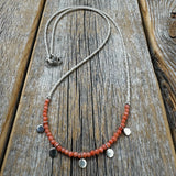Rare Pink Coral Necklace – Sterling Silver Dangles, Handmade Jewelry