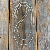 Sterling Silver Beaded Layering Necklace – Double Strand Boho Western Jewelry