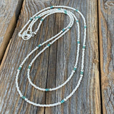 Sterling Silver Beaded Layering Necklace – Double Strand Boho Western Jewelry