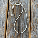 Sterling Silver Cross Necklace – Rice Pearl Beaded Christian Jewelry