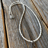 Sterling Silver Cross Necklace – Rice Pearl Beaded Christian Jewelry