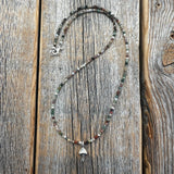 Sterling Silver Mushroom Necklace – Jasper Beaded Boho Pendant