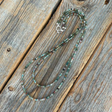 Turquoise and Jasper Layered Necklace, Boho Beaded Gemstone Jewelry, Southwestern Necklace