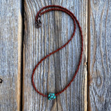 Turquoise Nugget Choker | Czech Glass & Copper Beads, Boho Necklace