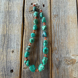 Turquoise Nugget & Jasper Necklace – Sterling Silver Boho Jewelry